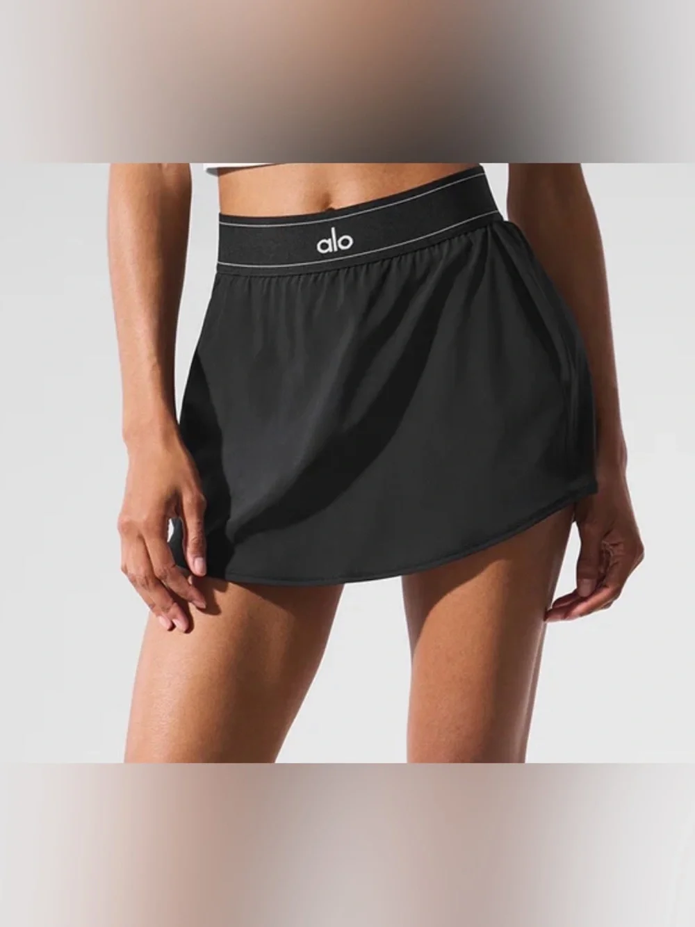 Alo Match Point Tennis Skirt Black